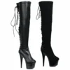 Ellie Shoes 6 Thigh High Boot With Back Lace-up
