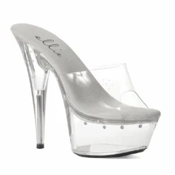 Ellie Shoes 6 Heel W/ Rhinestones On Platform