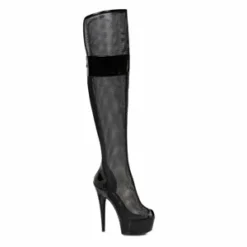 Ellie Shoes 6 Peep Toe Thigh High Mesh Boot