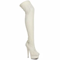 Ellie Shoes 6 Stiletto Stocking Thigh High Boot
