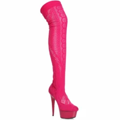 Ellie Shoes 6 Stiletto Stocking Thigh High Boot