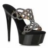 Ellie Shoes 6 Rhinestone Mule Sandal