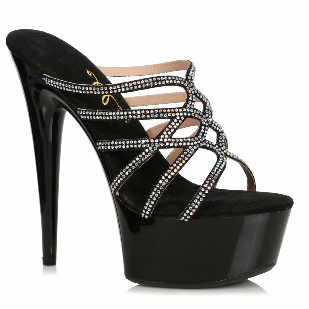 Ellie Shoes 6 Rhinestone Mule Sandal 3 Ellie Shoes 6 Rhinestone Mule Sandal