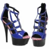 Ellie Shoes 6 Strappy Peep Toe Platform W/Back Zipper