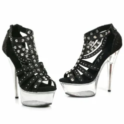 Ellie Shoes 6 Pointed Heel Platform Sandal