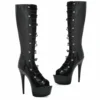 Ellie Shoes 6 PLATFORM ANDKLE BOOT WITH MESH AND LACE UP