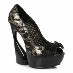 Ellie Shoes 5 Curvacious Pump With Lace & Bow 8 Ellie Shoes 5 Curvacious Pump With Lace & Bow