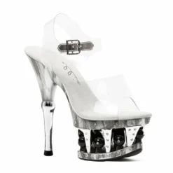 Ellie Shoes 6 ANKLE STRAP W/ DISCO BALL ACCENTS IN PLATFORM