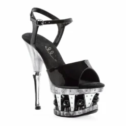 Ellie Shoes 6 ANKLE STRAP W/ DISCO BALL IN PLATFORM