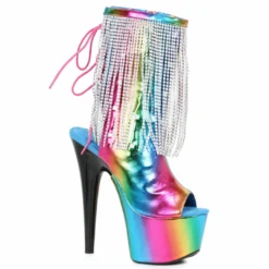 Ellie Shoes 7 Platform Heel W/Fringe Light Up