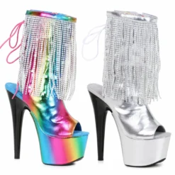 Ellie Shoes 7 Platform Heel W/Fringe Light Up