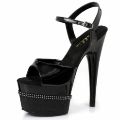 Ellie Shoes 7 Inch Glitter Rhinestone Sandal