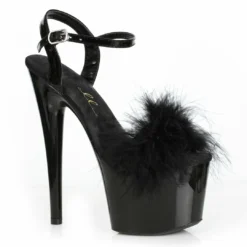Ellie Shoes 7 Platform Sandal With Marabou