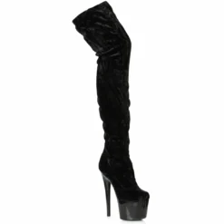 Ellie Shoes 7 CRUSHED VELVET THIGH HIGH BOOT