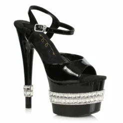 Ellie Shoes 7 RHINESTONE PLATFORM SANDAL