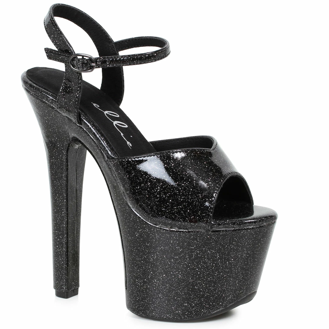 Ellie Shoes 7 HEEL POINTED STILETTO SANDAL W/ METALLIC PLATFORM & UPPER 4 Ellie Shoes 7 HEEL POINTED STILETTO SANDAL W/ METALLIC PLATFORM & UPPER