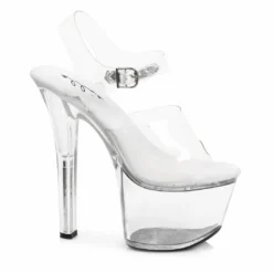 Ellie Shoes 7 Heel Clear Bottom Sandal