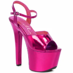 Ellie Shoes 7 Heel Pointed Stiletto Sandal W/ Metallic Platform 9 Ellie Shoes 7 Heel Pointed Stiletto Sandal W/ Metallic Platform