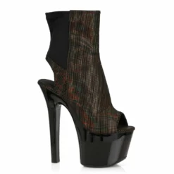 Ellie Shoes 7 Metallic Bootie With Side Zipper