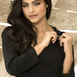 Espiral Black Sleep Dress With Eye Mask