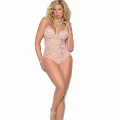 Elegant Moments Romantic Teddy Plus Size Lingerie