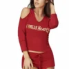 Espiral SLEEPWEAR I Break Hearts Red Short Pajamas