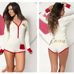 Espiral Love Ivory Sleepwear Romper