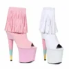 Ellie Shoes 7 Unicorn Heel Platform Bootie With Fringe