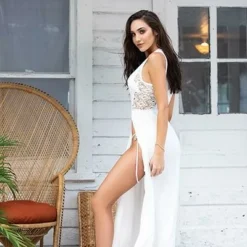 Espiral Ivory Cover Up Beach Dress