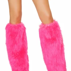 JValentine Rave Leg Warmers & Wraps Faux Fur Legwarmers Hot Pink