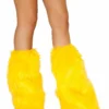 JValentine Faux Fur Legwarmers Yellow