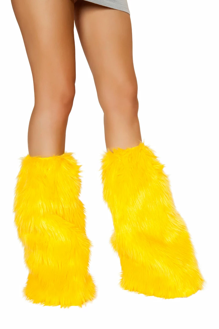 JValentine Faux Fur Legwarmers Yellow 3 JValentine Faux Fur Legwarmers Yellow