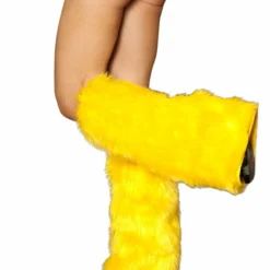 JValentine Faux Fur Legwarmers Yellow