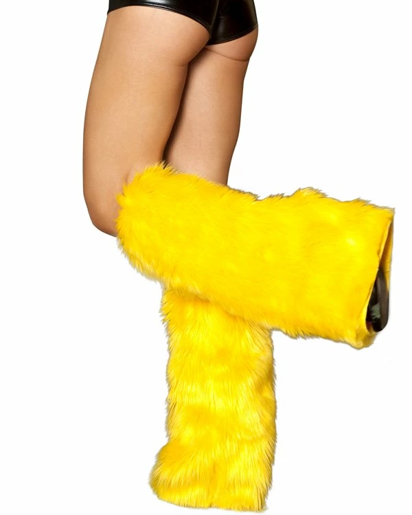 JValentine Faux Fur Legwarmers Yellow 4 JValentine Faux Fur Legwarmers Yellow