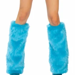 JValentine Faux Fur Legwarmers Turquoise