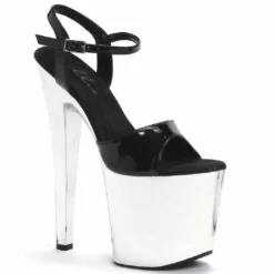 Ellie Shoes 8 Heel Chrome Sandal.