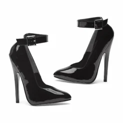 Ellie Shoes 6 Heel Fetish Pump With Ankle Strap