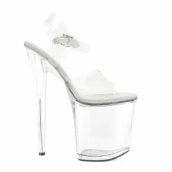 Ellie Shoes 8 HEEL CLEAR SANDAL
