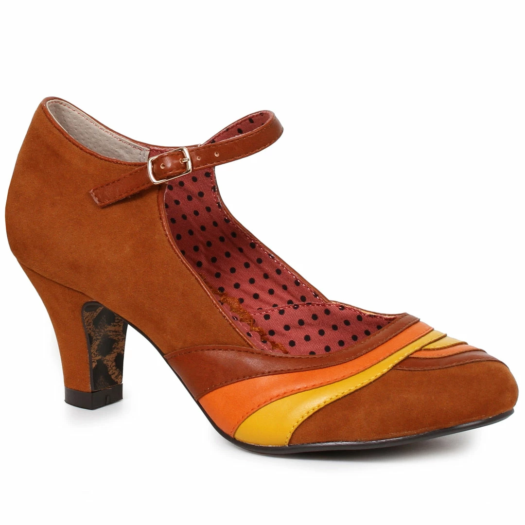 Ellie Shoes Faux Suede Tri Color Heel 3 Ellie Shoes Faux Suede Tri Color Heel