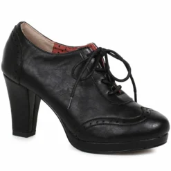 Ellie Shoes Oxford Detail Lace Up Bootie