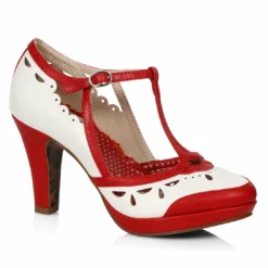Ellie Shoes 4 T-Strap Two Toned Closed Toe Shoe