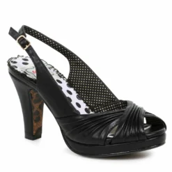 Ellie Shoes 4 Ruched Peep Toe Sling Back
