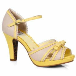 Ellie Shoes 4 Two Toned Peep Toe Sandal With Bow 9 Ellie Shoes 4 Two Toned Peep Toe Sandal With Bow