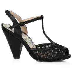 Ellie Shoes 4 T-Strap Peep Toe Shoe With Lace