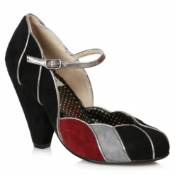 Ellie Shoes 4 Suede Closed Toe Maryjane With Piping Details