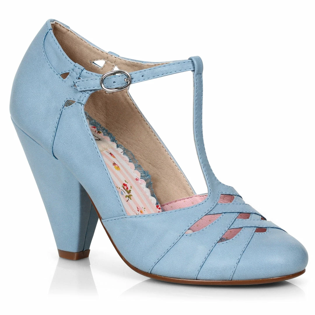 Ellie Shoes 4 T-STRAP PUMP WITH CUT OUTS 4 Ellie Shoes 4 T-STRAP PUMP WITH CUT OUTS