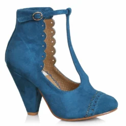 Ellie Shoes Closed Toe Suede T Strap