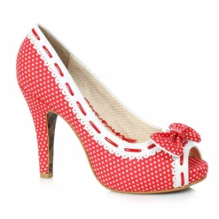 Ellie Shoes 4 Polka Dot Peep Toe Show With Bow