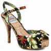Ellie Shoes Floral Cork Pump