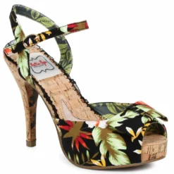 Ellie Shoes Floral Cork Pump